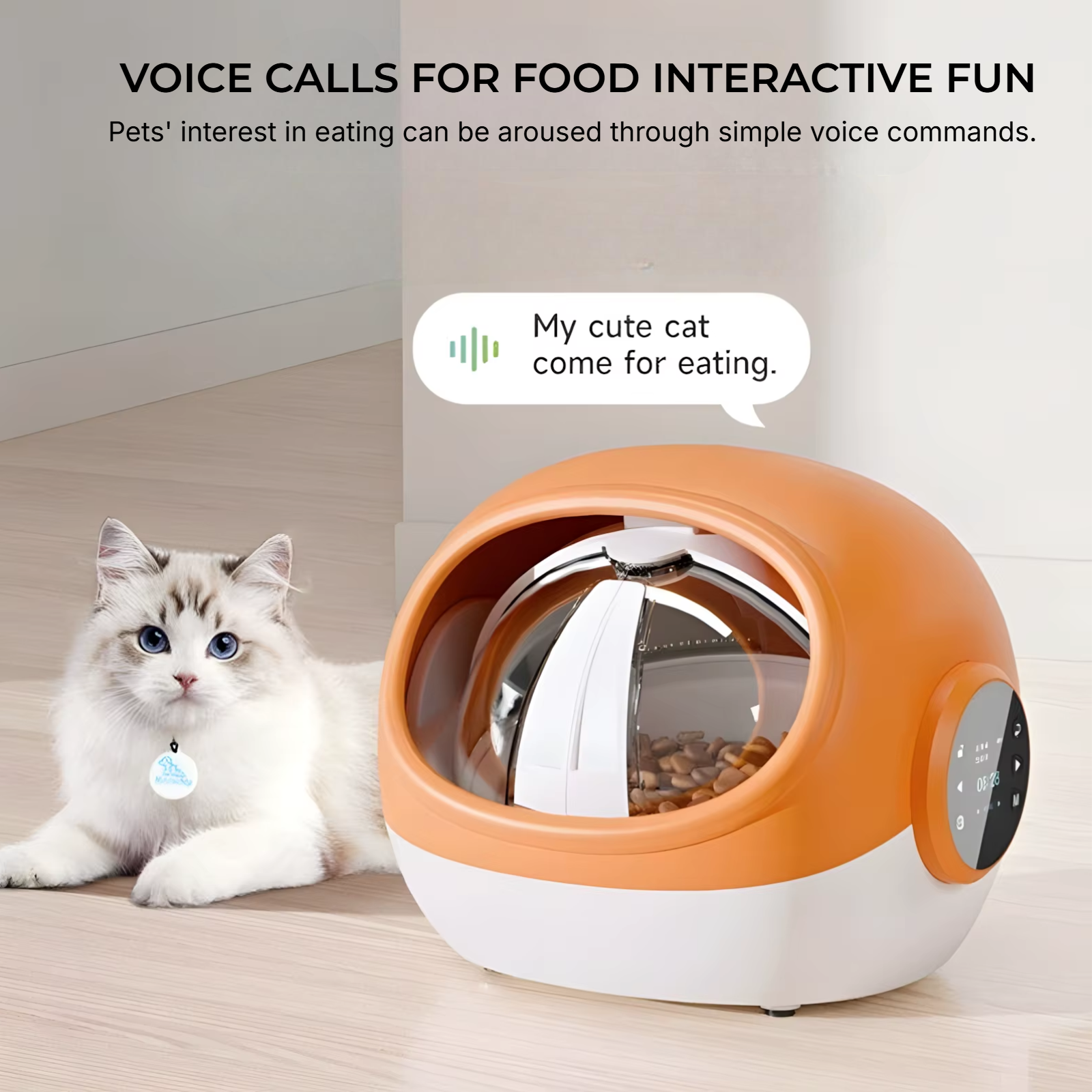 Auto Feeder with Voice & Sensor Tech