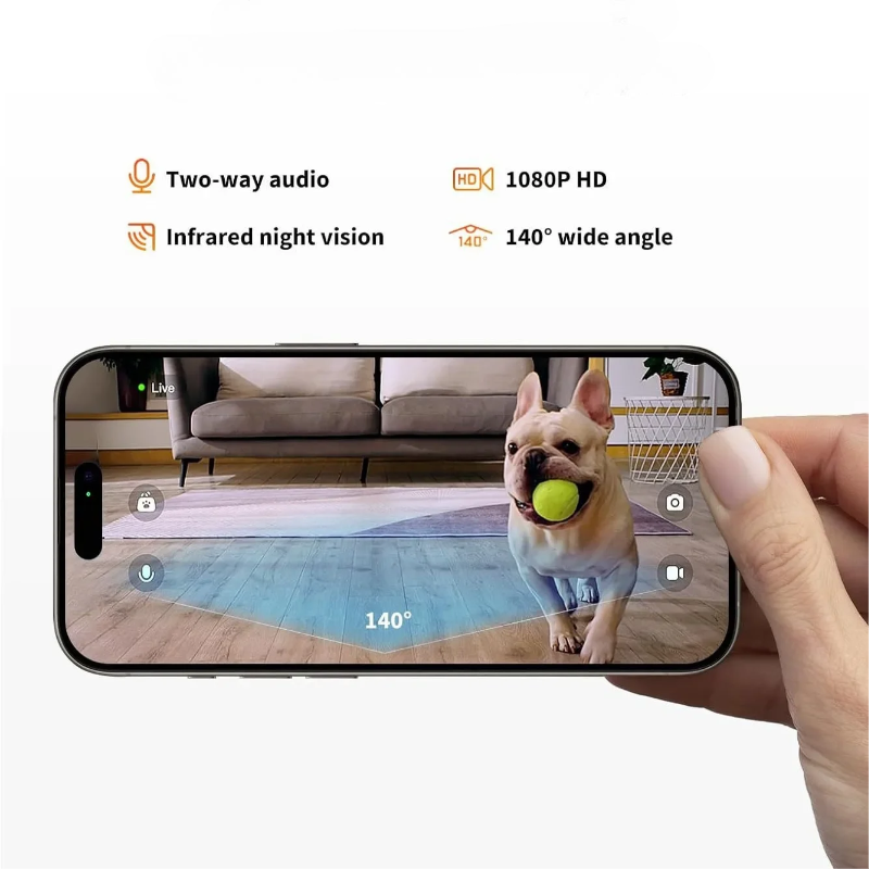 Smart Pet Feeder with Camera & 2 Hoppers