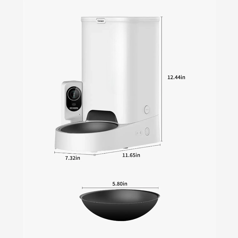 Smart Pet Feeder with Camera & 2 Hoppers
